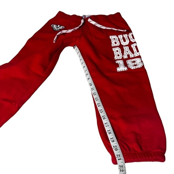 Wisconsin WI Badgers UWM Red Sweatpants Women’s SZ S Bucky Bling College Classic - Picture 8 of 9